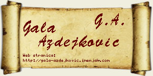 Gala Azdejković vizit kartica
